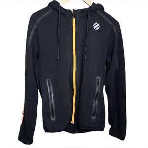 Reebok UFC Black Zip-Up Hoodie with orange zipper | Men’s Small